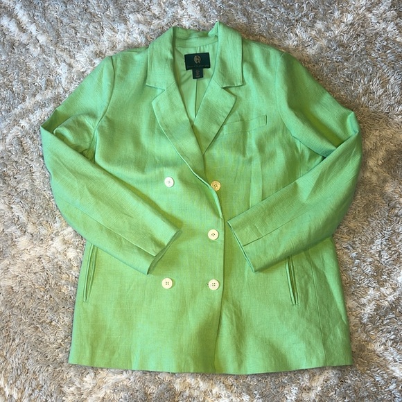 House of Harlow 1960 Jackets & Blazers - House of Harlow Linen Blend oversized spring green blazer